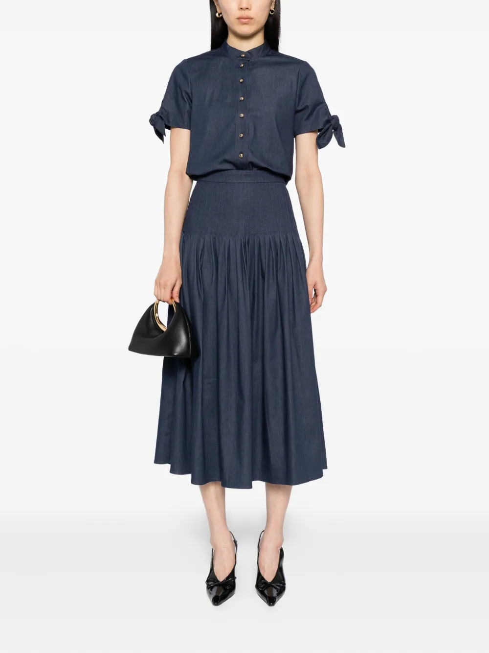 Carolina Herrera Blouse met gestrikte mouwen - Blauw