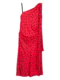 Moschino graphic-print asymmetric dress - Red