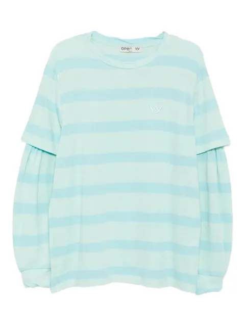 Open YY cotton striped T-shirt