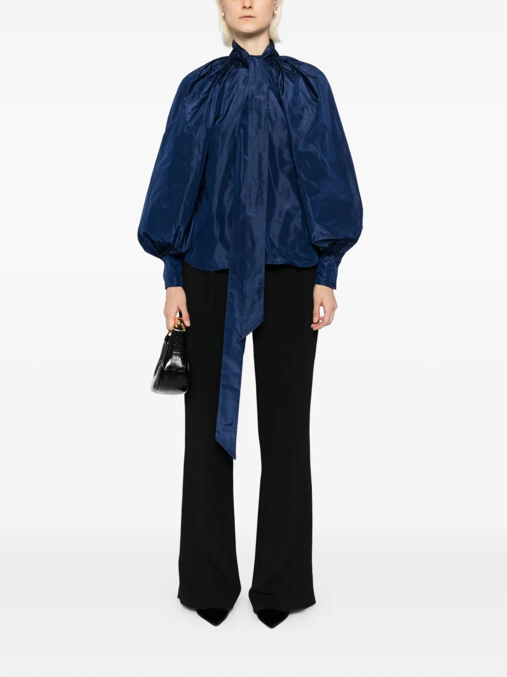 Martin Grant Zijden blouse - Blauw