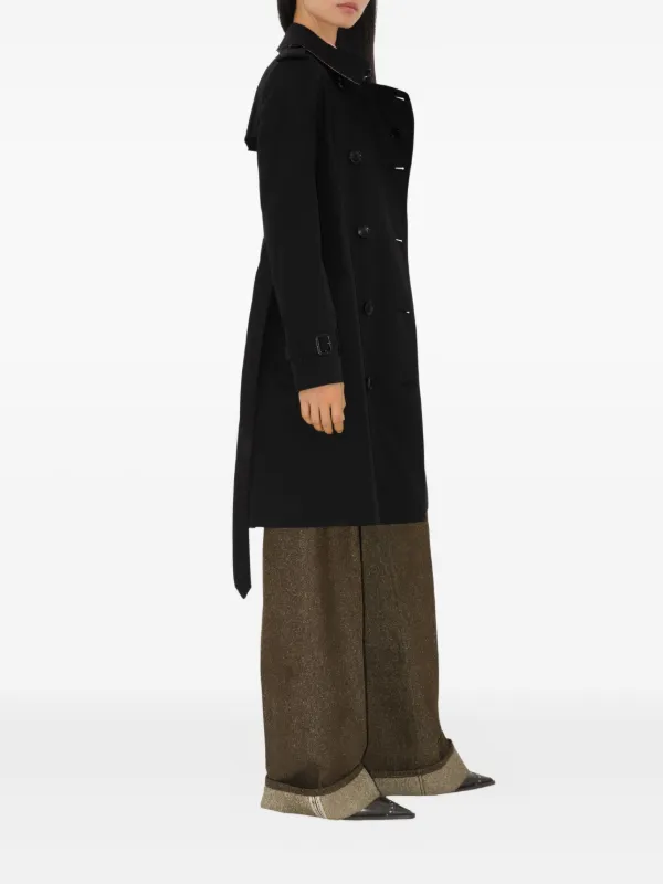 BURBERRY ダブルブレストトレンチコート 38 ブラック Burberry ダブルブレスト トレンチコート | ブラック | FARFETCH JP