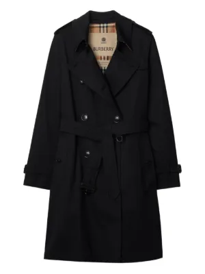 Burberry Trench Coat Waterlook Heritage | Preto | FARFETCH BR