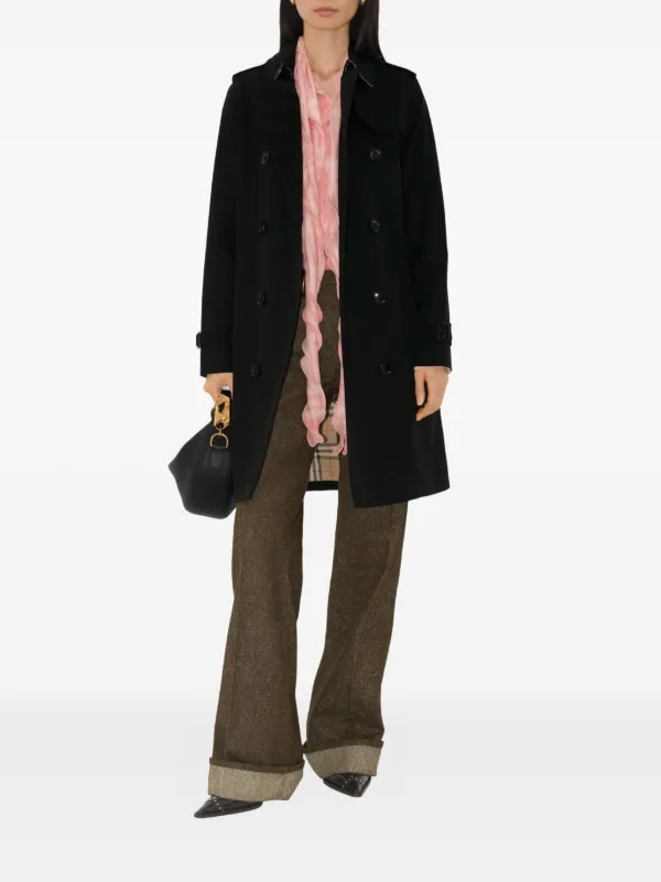 Burberry ダブルブレスト トレンチコート | ブラック | FARFETCH JP