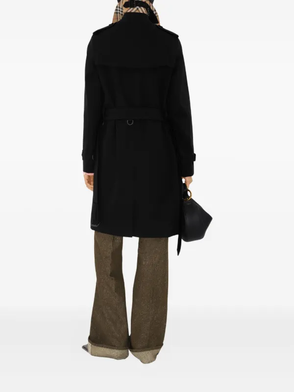 Burberry ダブルブレスト トレンチコート | ブラック | FARFETCH JP