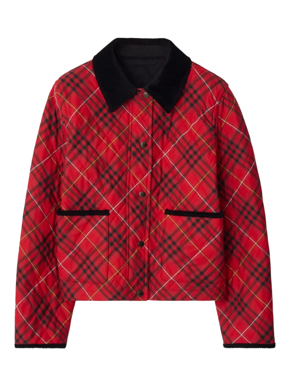 Burberry sobrecamisa capitonada con estampado de cuadros | rojo | Image 1