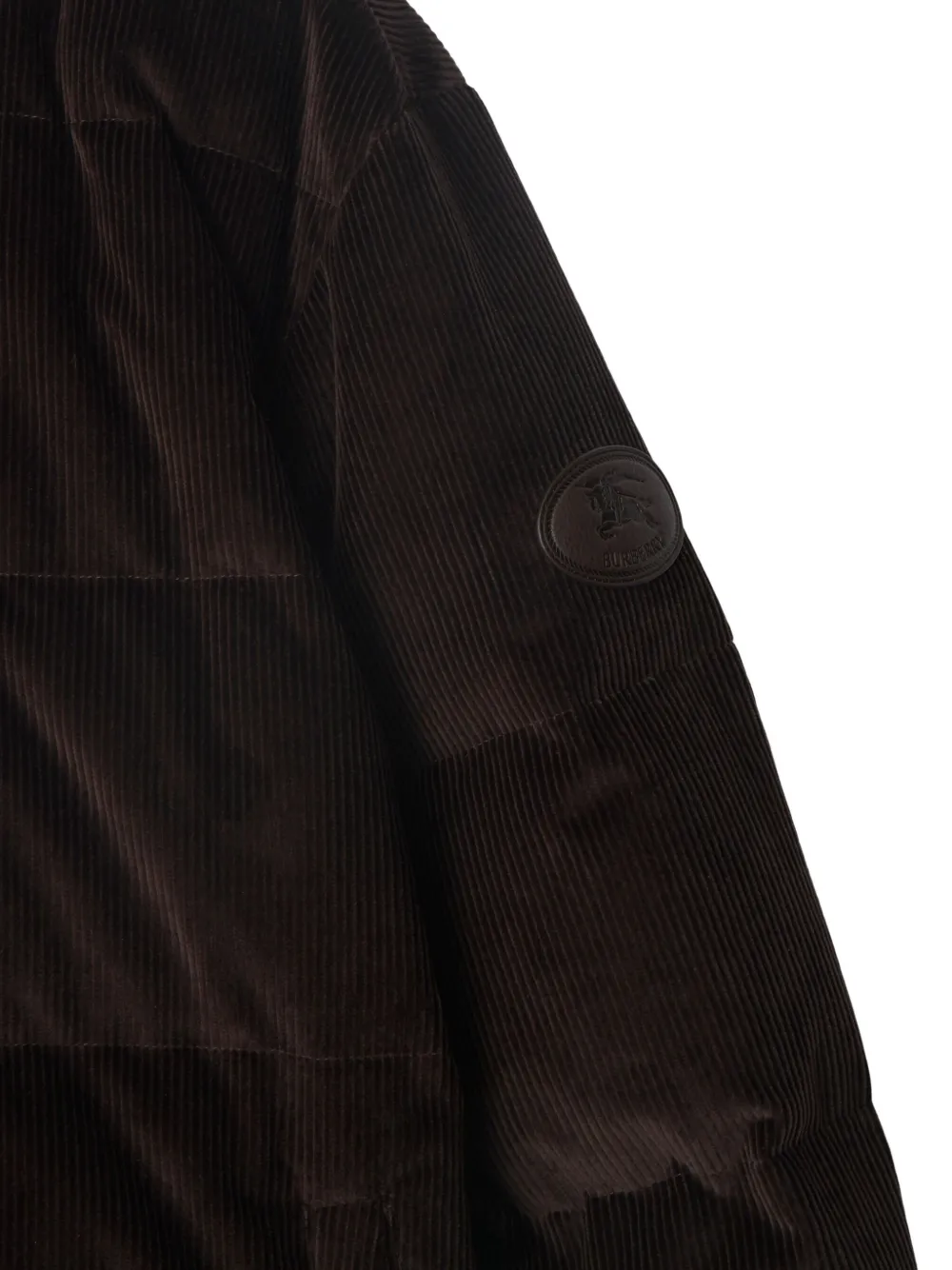 Burberry Ribfluwelen donsjack Bruin