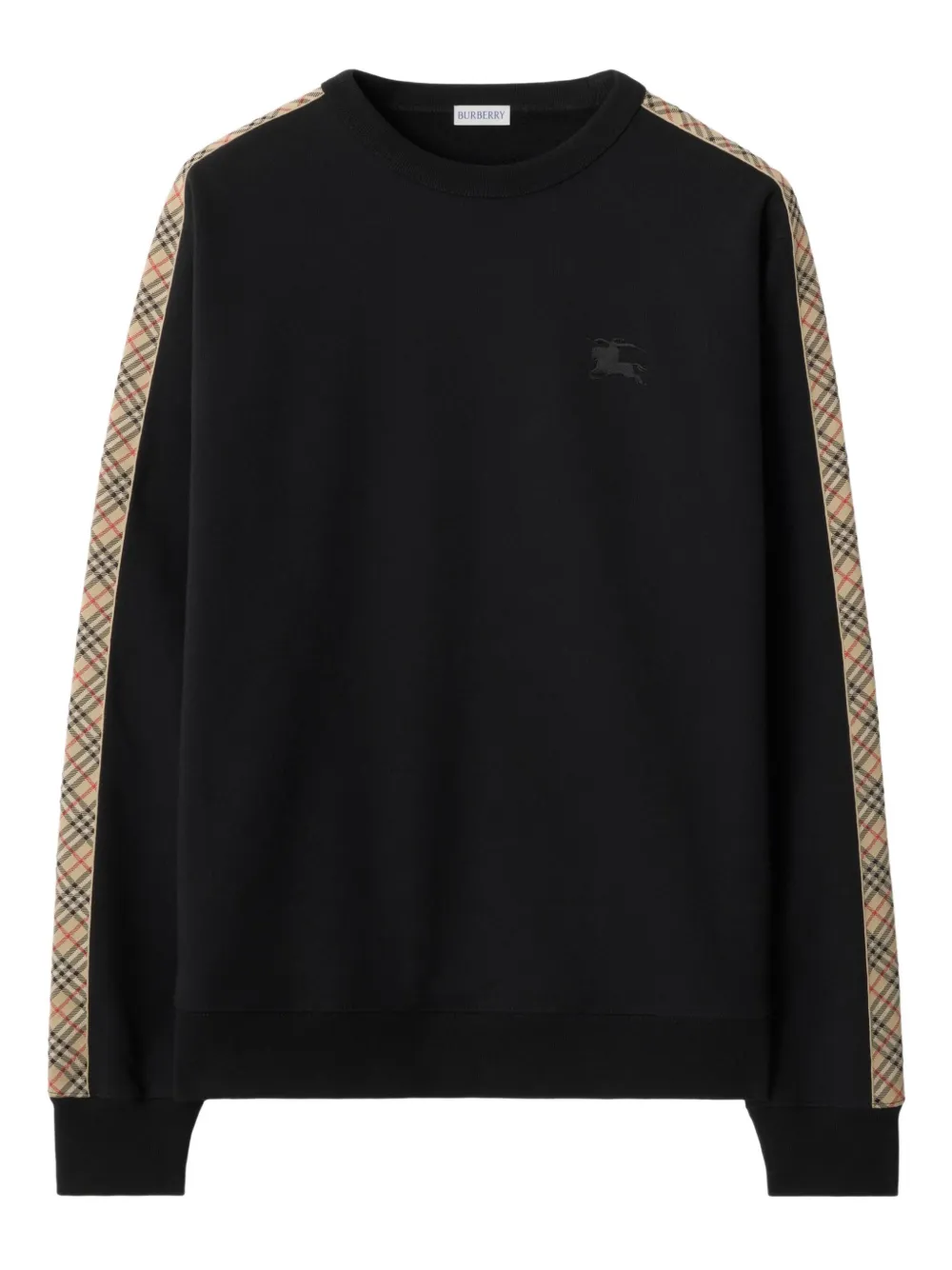 Burberry check-trimmed sweatshirt | Black | Image 1