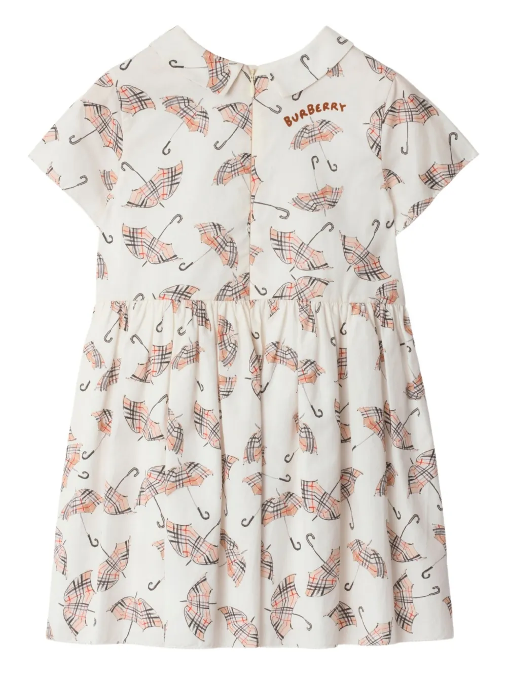 Burberry Kids Jurk met parapluprint Wit