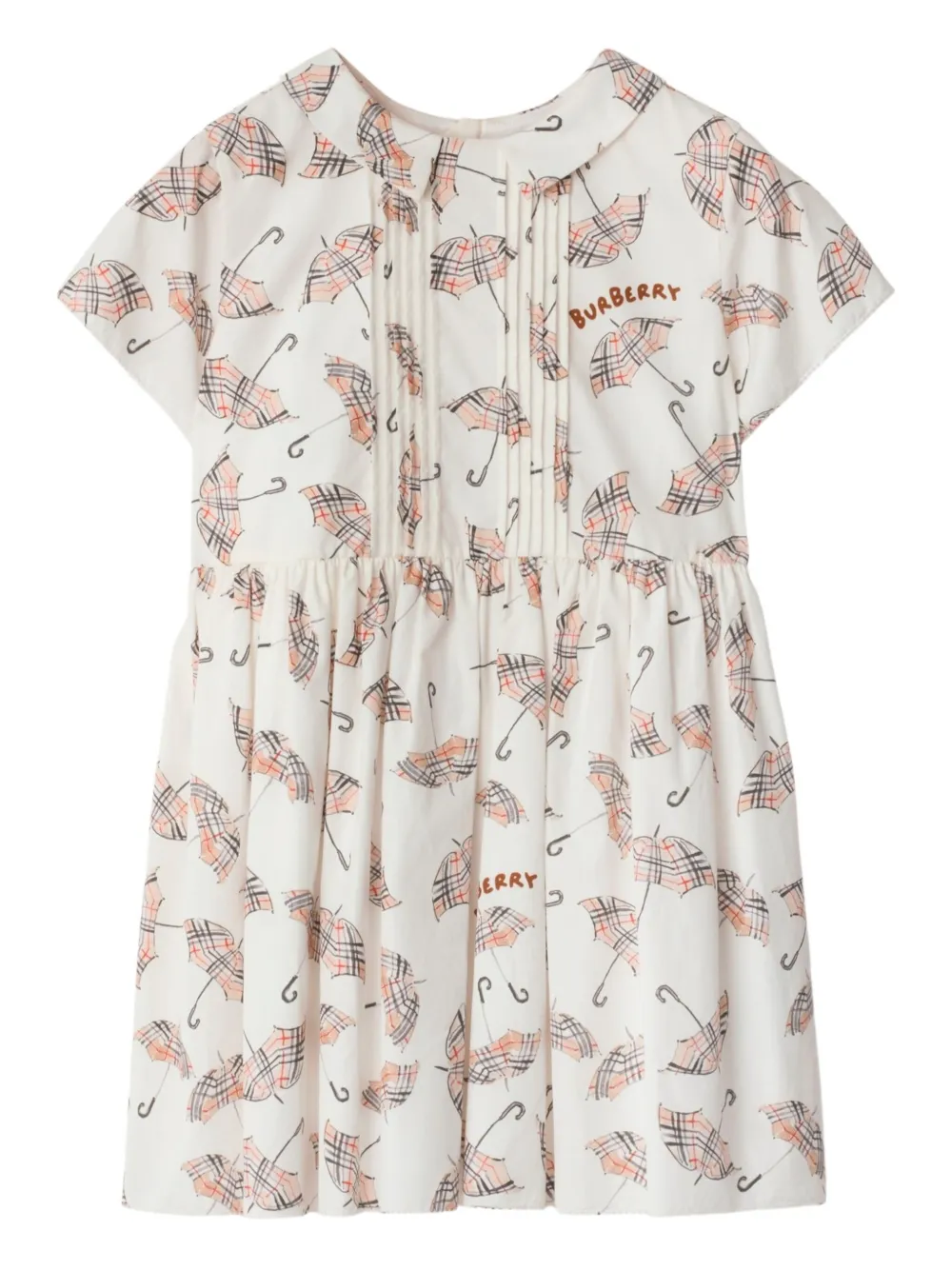 Burberry Kids umbrella-print dress - White