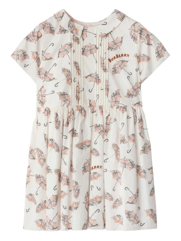 Burberry Kids プリント ワンピース | ホワイト | FARFETCH JP