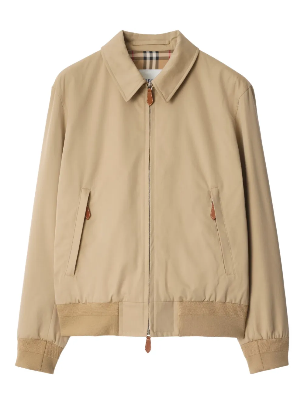 Burberry long-sleeve collared jacket | Neutrals | Image 1