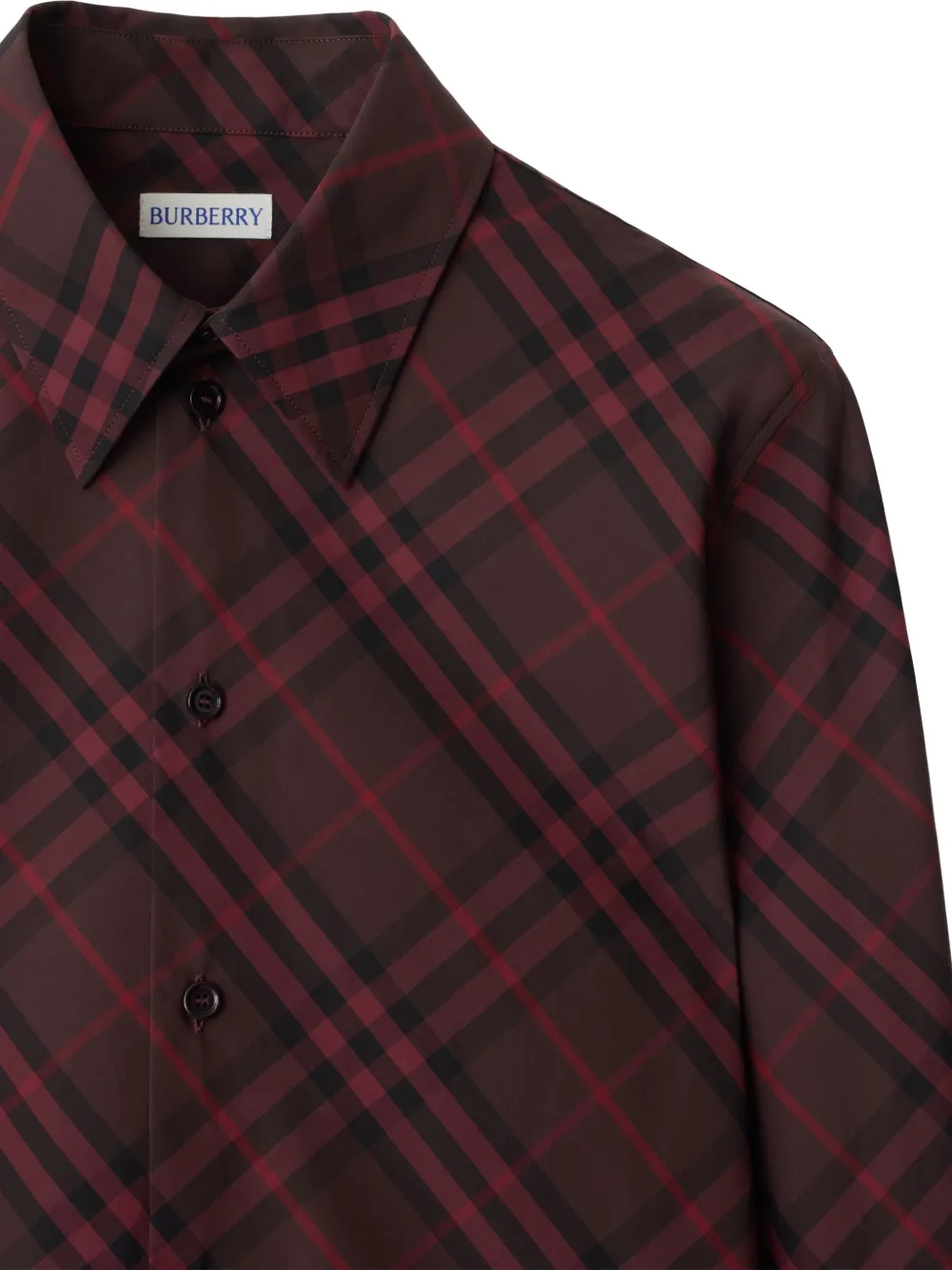 Burberry Geruit katoenen blouse Rood