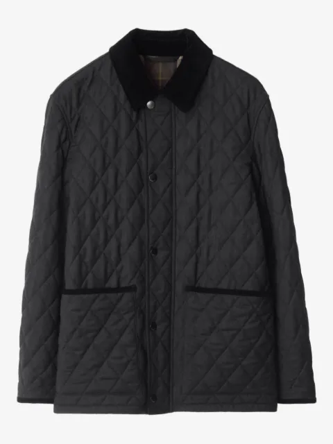 Burberry Gesteppte Jacke mit Cordkragen