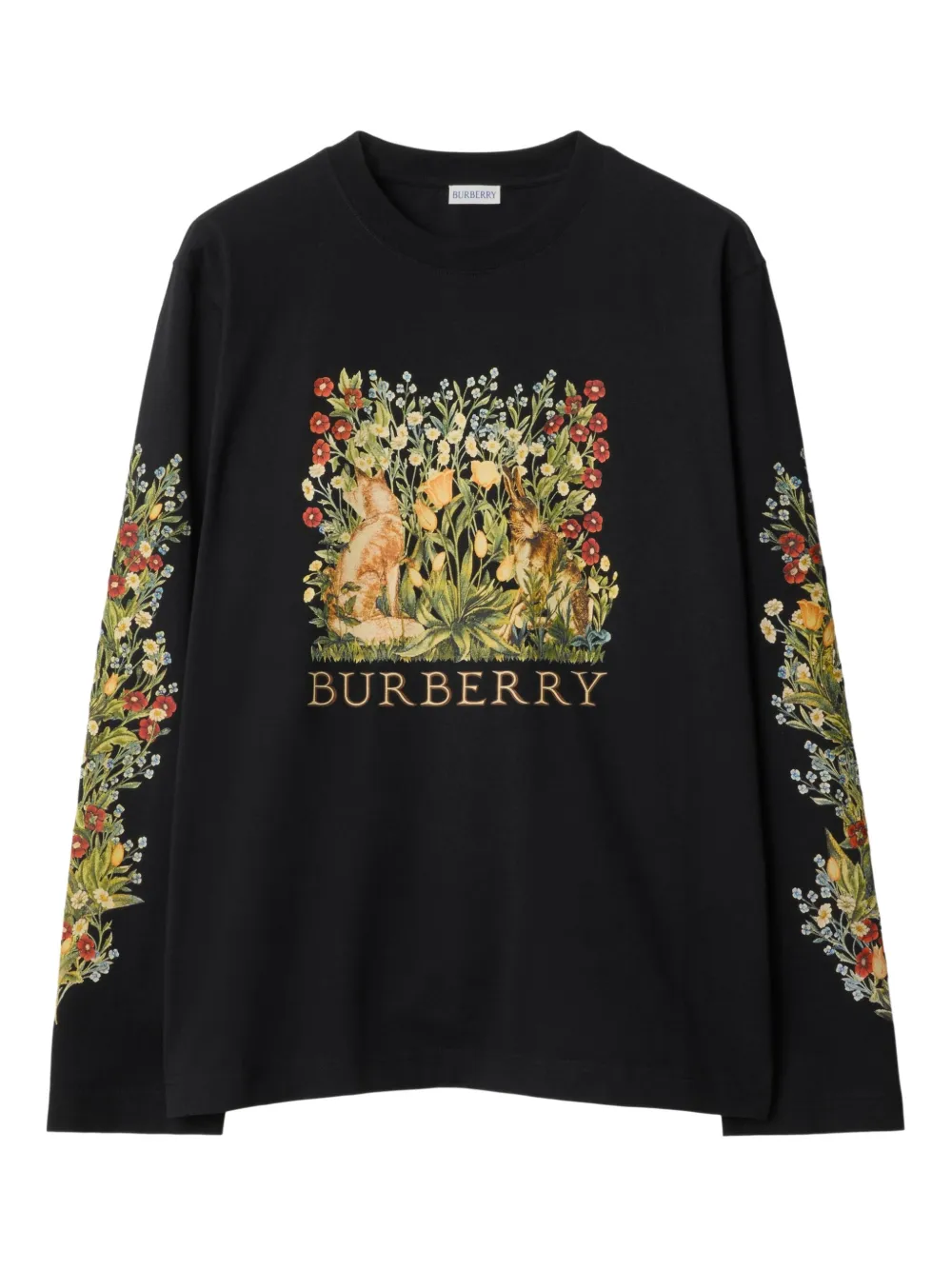 Burberry forest-print long-sleeve T-shirt | Black | Image 1