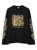 Burberry forest-print long-sleeve T-shirt - Black