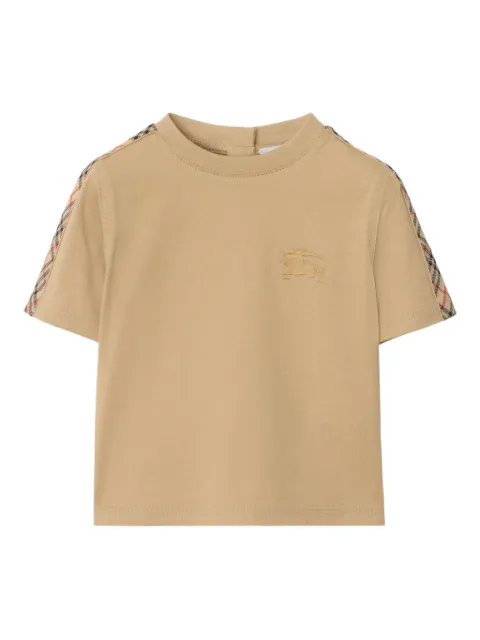 Burberry Kids Check-trimmed cotton T-shirt
