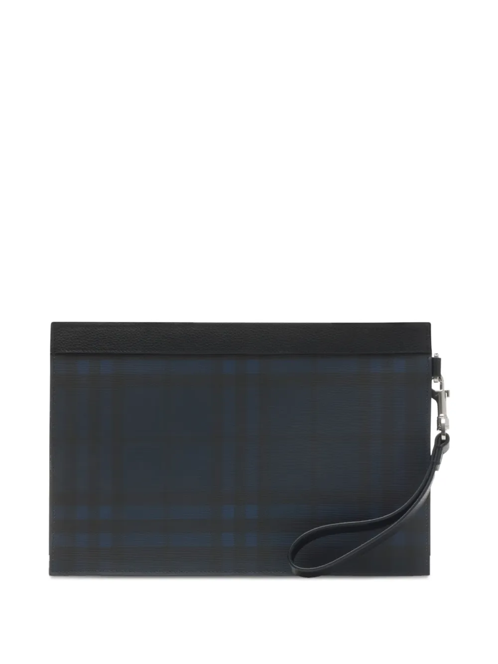 Burberry Geruite leren clutch - Blauw