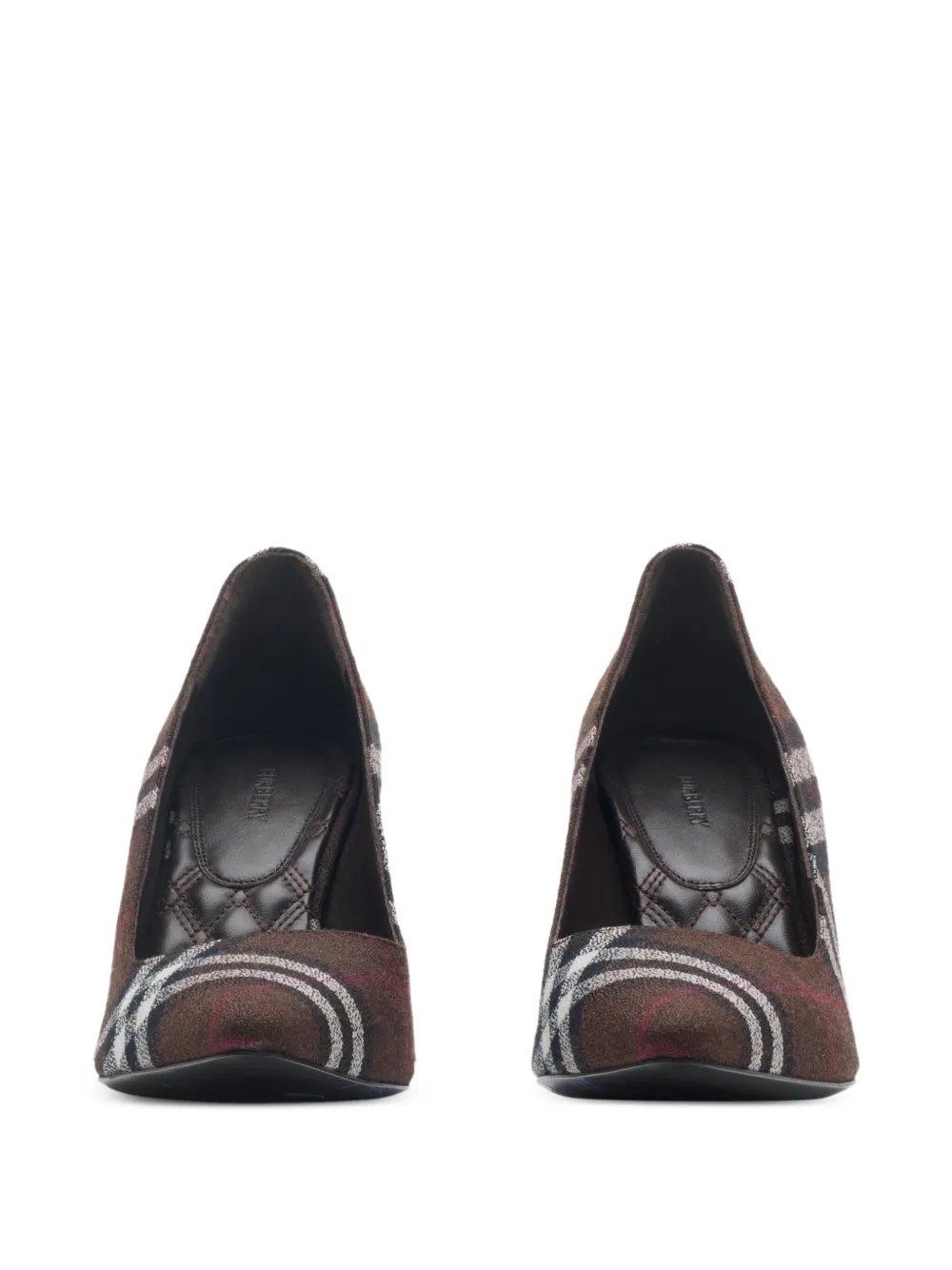 Burberry Check Dame Pumps In Brown