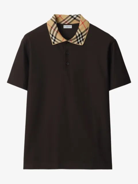 Burberry Poloshirt met Check-kraag