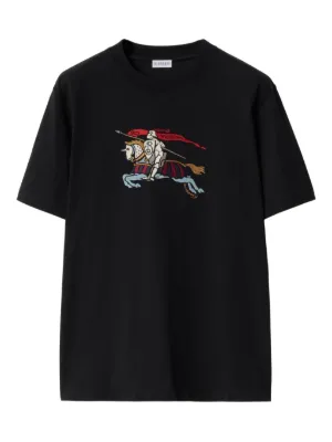 Burberry Equestrian Knight Cotton t-shirt | Black | FARFETCH