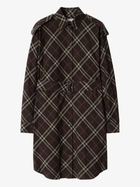 Burberry Check cotton flannel shirt dress