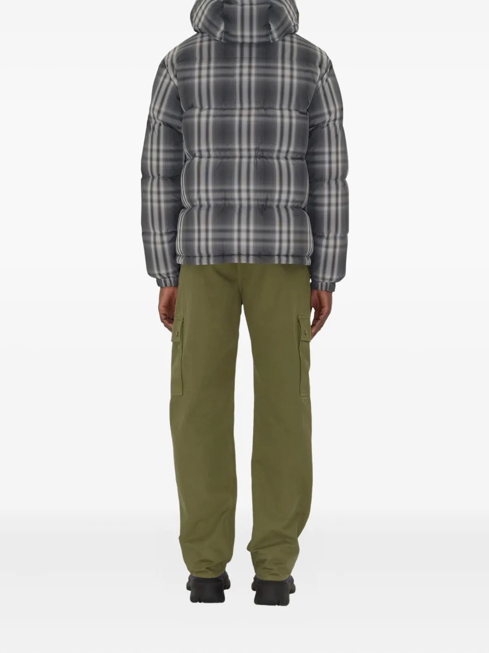 Burberry Geruite donsjas Grijs