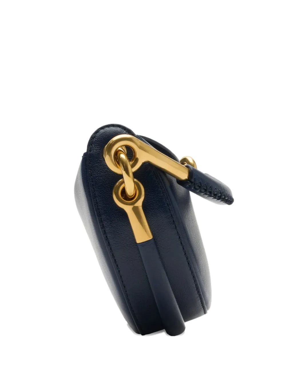 Burberry Leather Half-moon Clutch In Blue