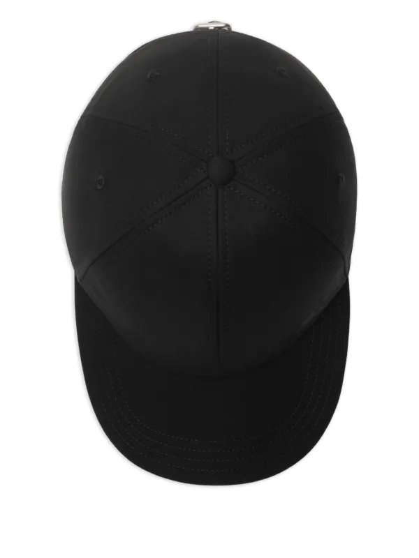 Burberry Equestrian Knight Gabardine Baseball Cap | Black | FARFETCH