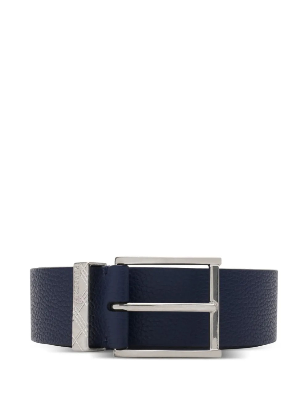 Burberry engraved-check leather belt | Blue | Image 1