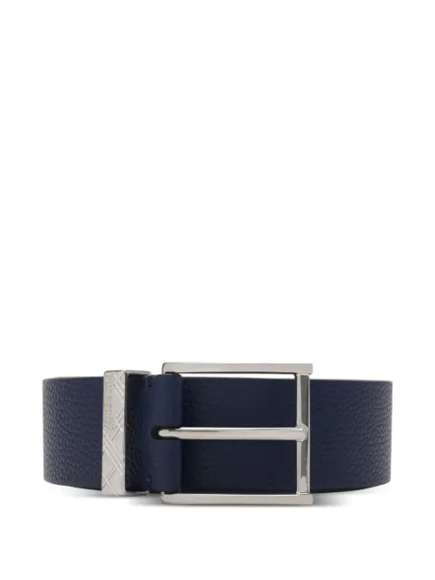 Burberry engraved-check leather belt