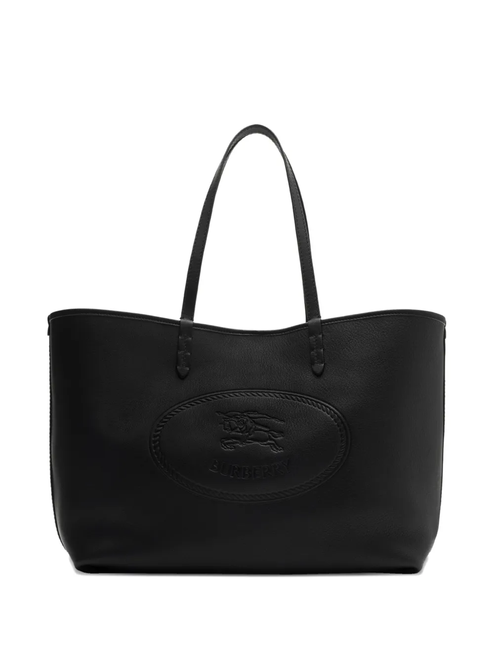 Burberry Borsa tote Highlands con logo - Nero