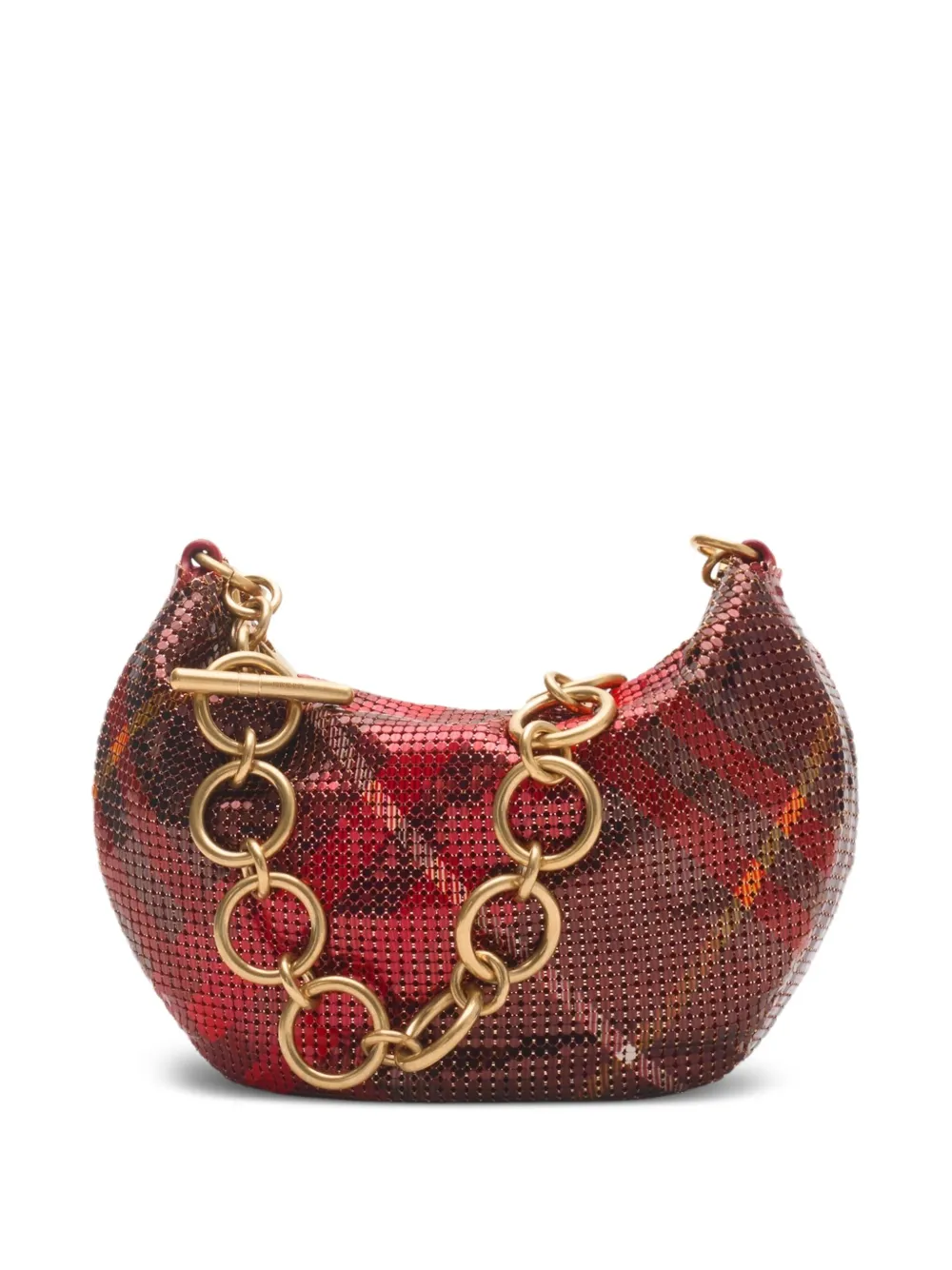 Burberry Borsa mini a quadri - Rosso