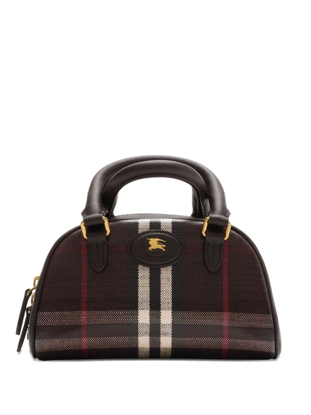 Burberry Borsa Highlands mini a quadri - Nero
