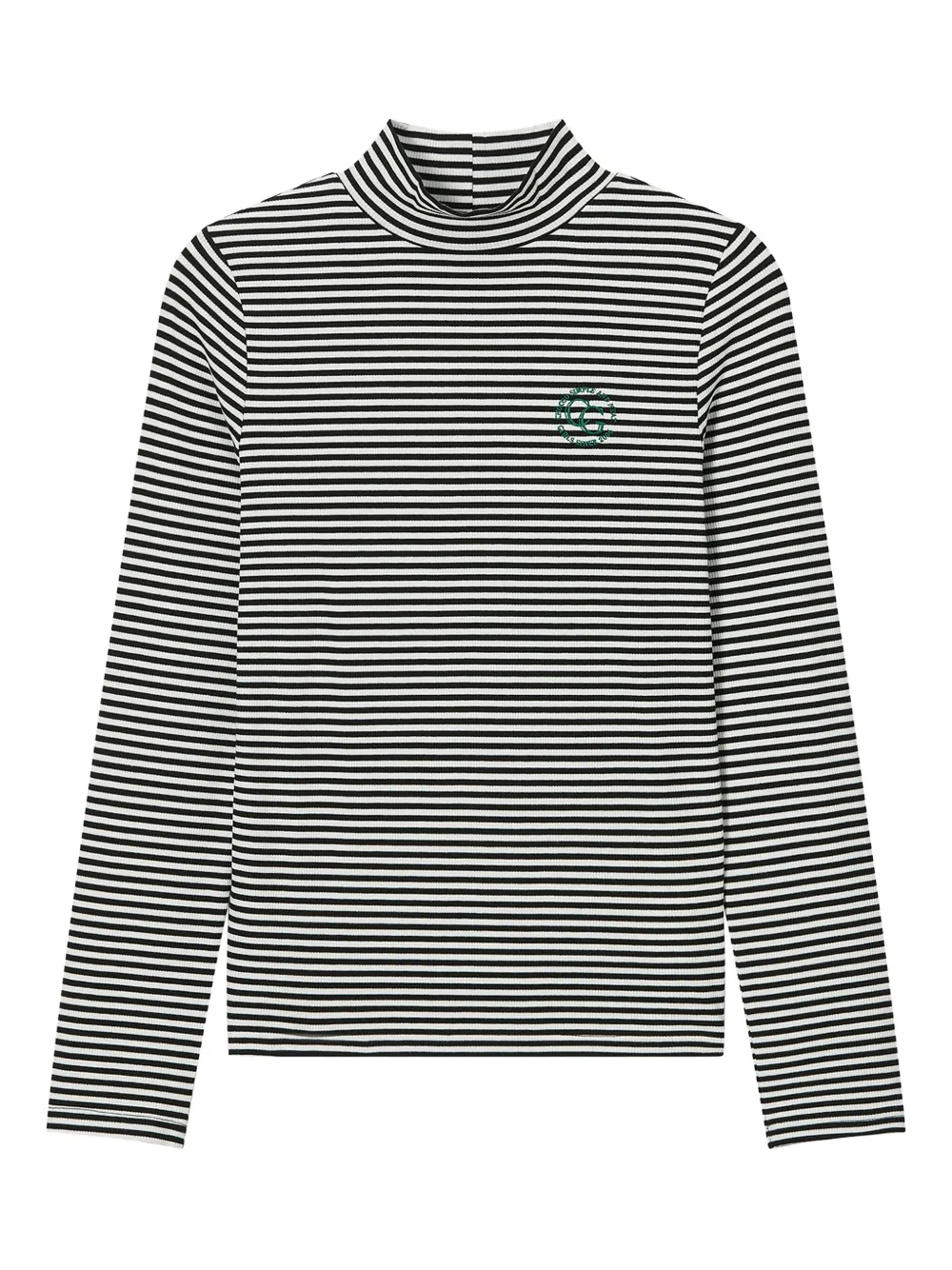 Chocoolate Ribbed High-neck T-shirt In Gray