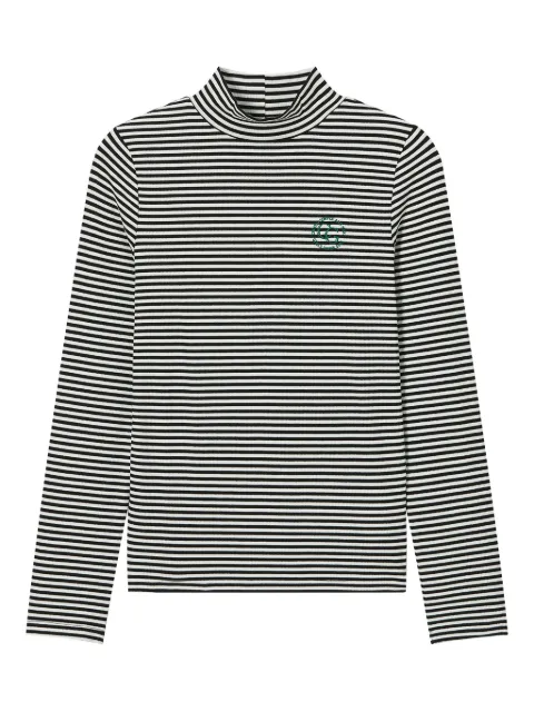 CHOCOOLATE ribbed high-neck T-shirt