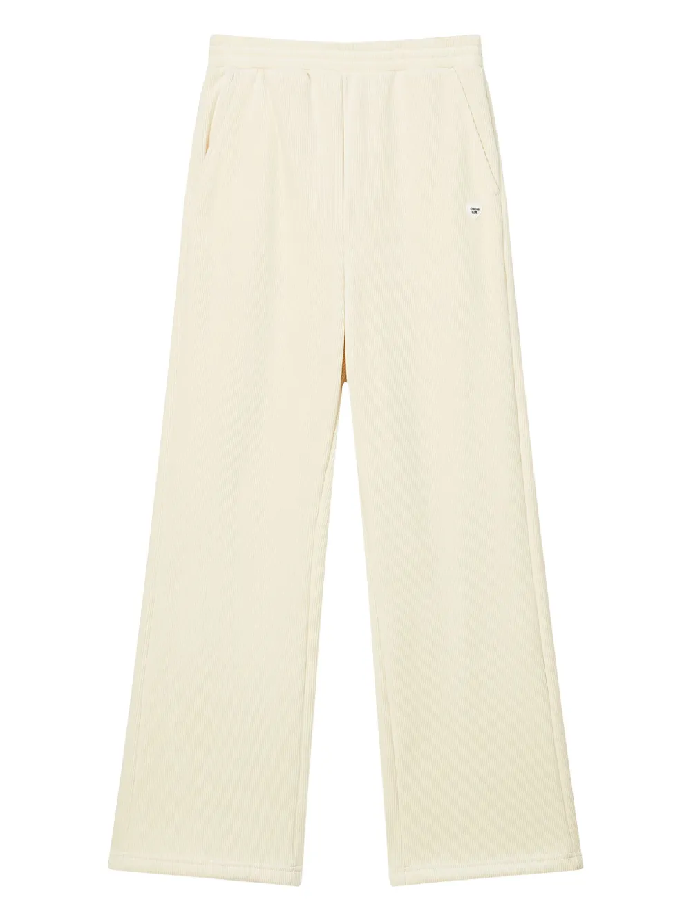 Chocoolate Ribbed Track Pants In White