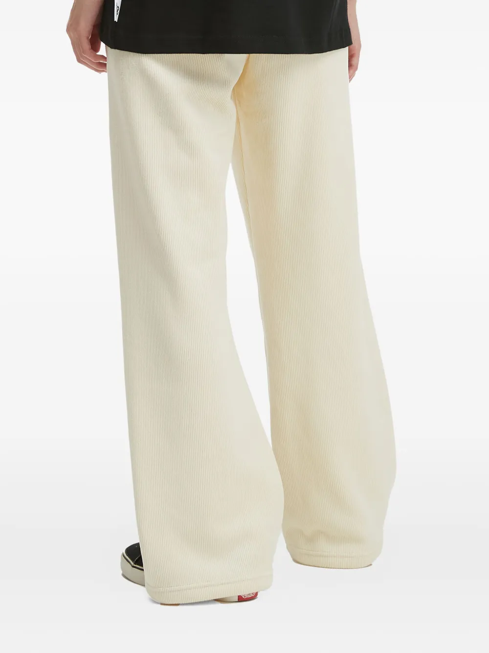 Chocoolate Ribbed Track Pants In White