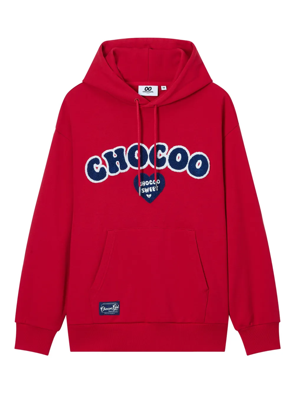Chocoolate Appliqué-embellished Hoodie In Red