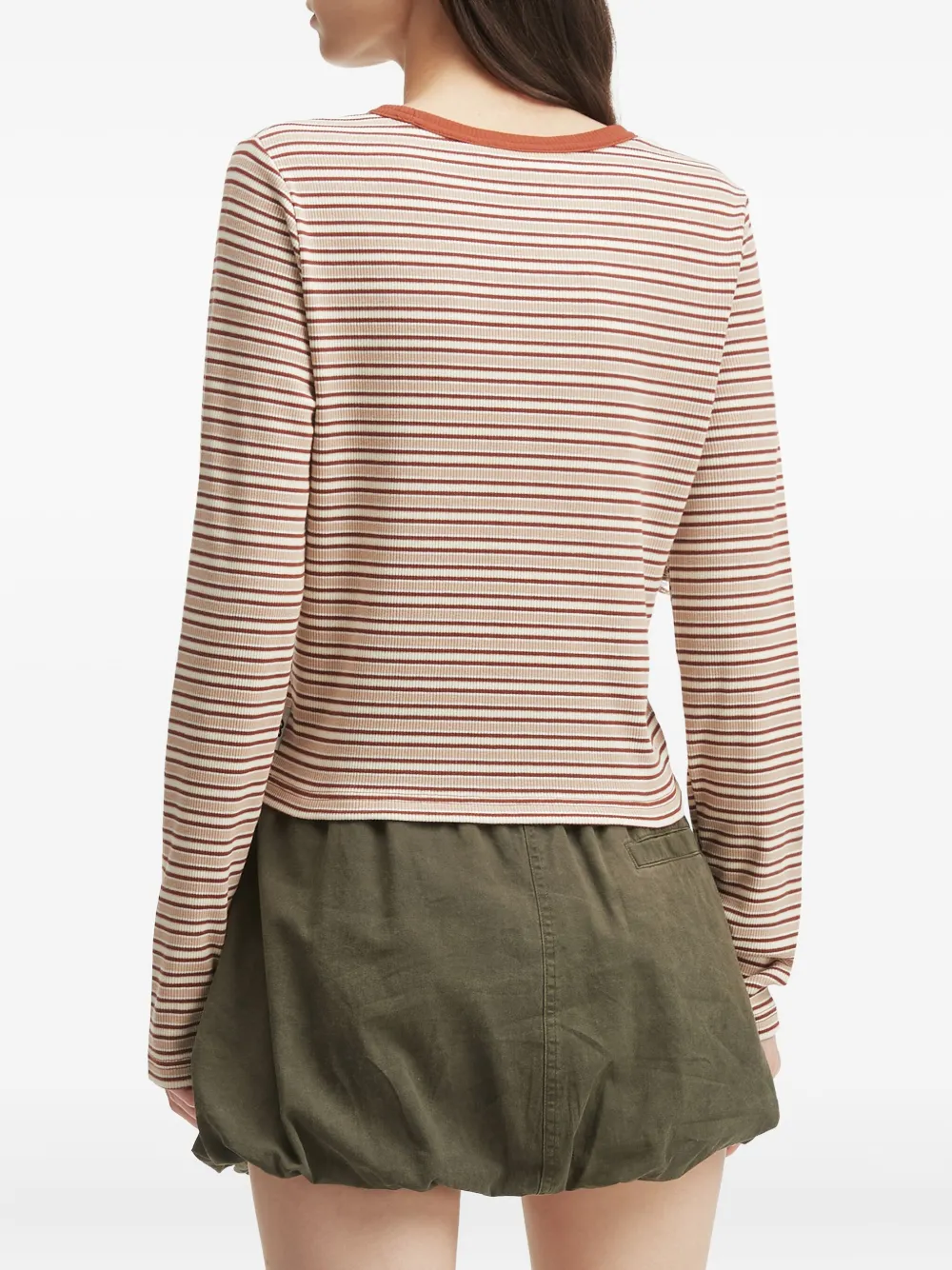 CHOCOOLATE Gestreept T-shirt Oranje