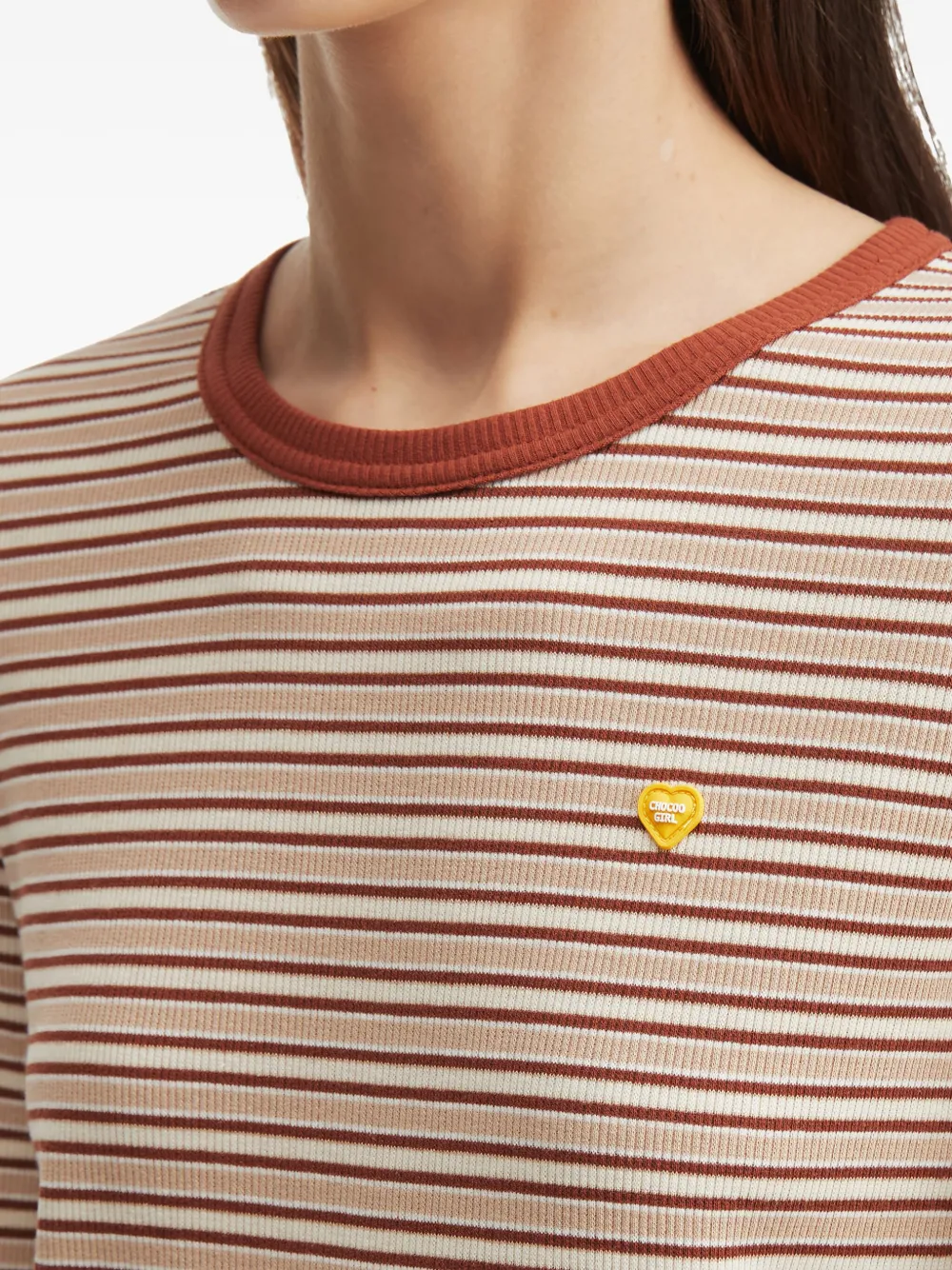 CHOCOOLATE Gestreept T-shirt Oranje