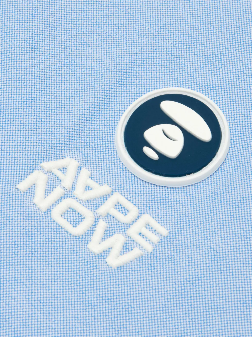 AAPE BY *A BATHING APE logo-embroidery shirt Blauw