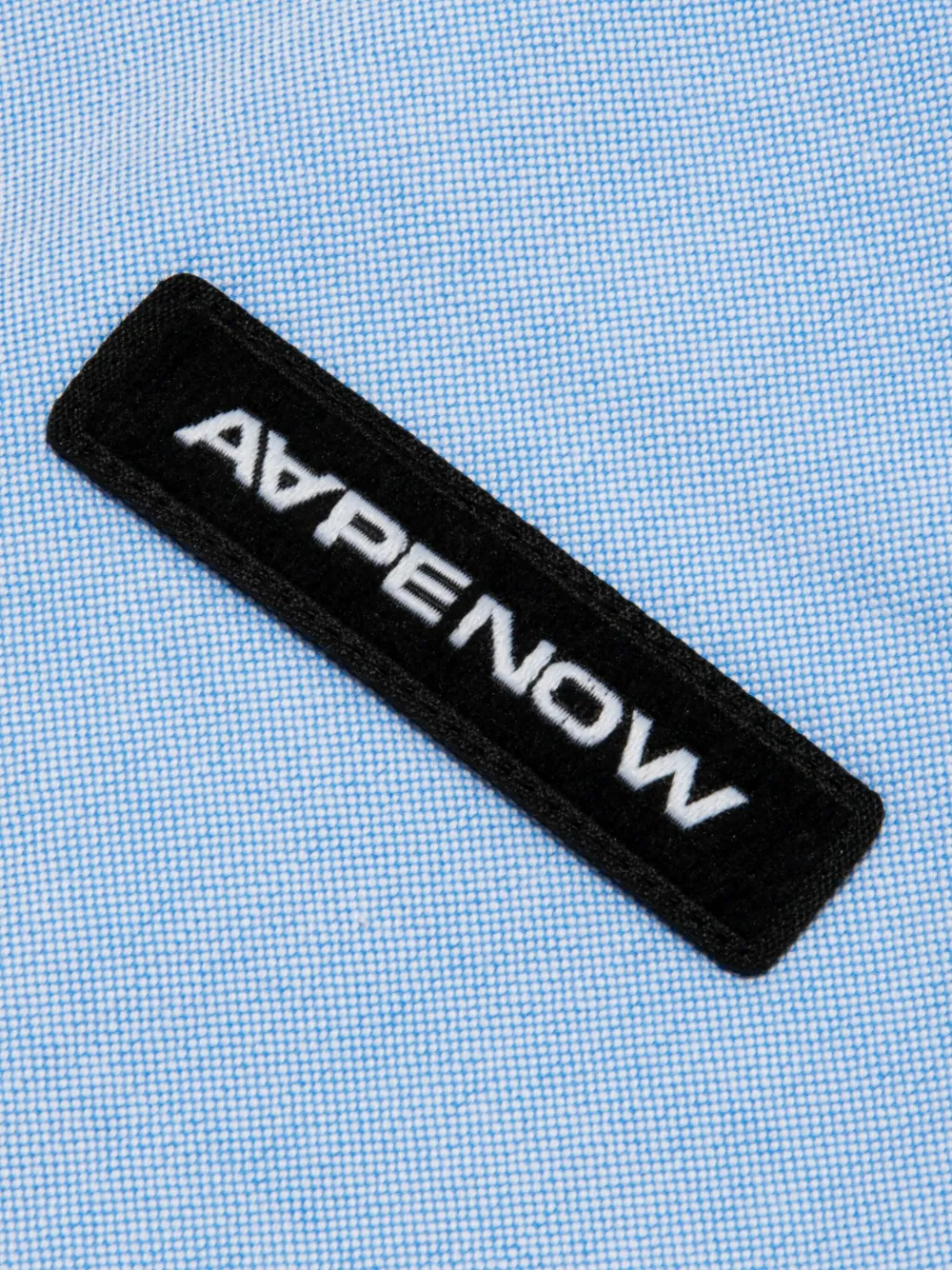 AAPE BY *A BATHING APE logo-embroidery shirt Blauw