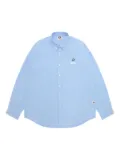 AAPE BY *A BATHING APE® logo-embroidery shirt - Blue