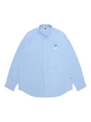 AAPE Moonface logo long sleeve shirt | AAPE official website Blue / S