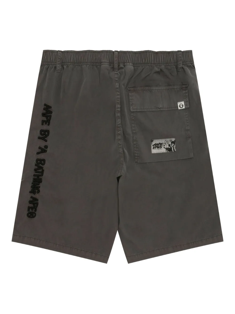 AAPE BY *A BATHING APE logo-patch shorts Zwart