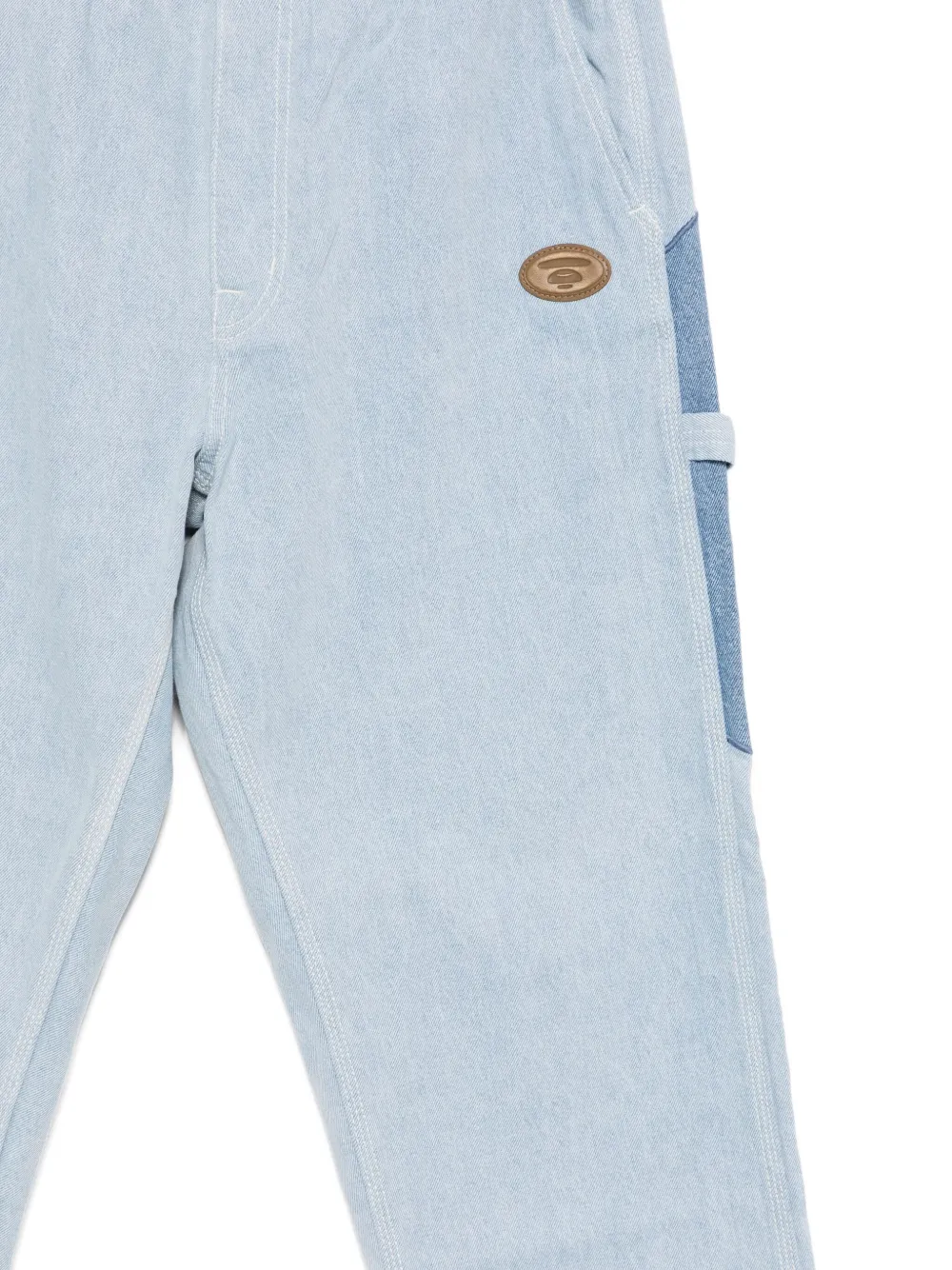 Aape By A Bathing Ape Logo-patch Trousers In Blue