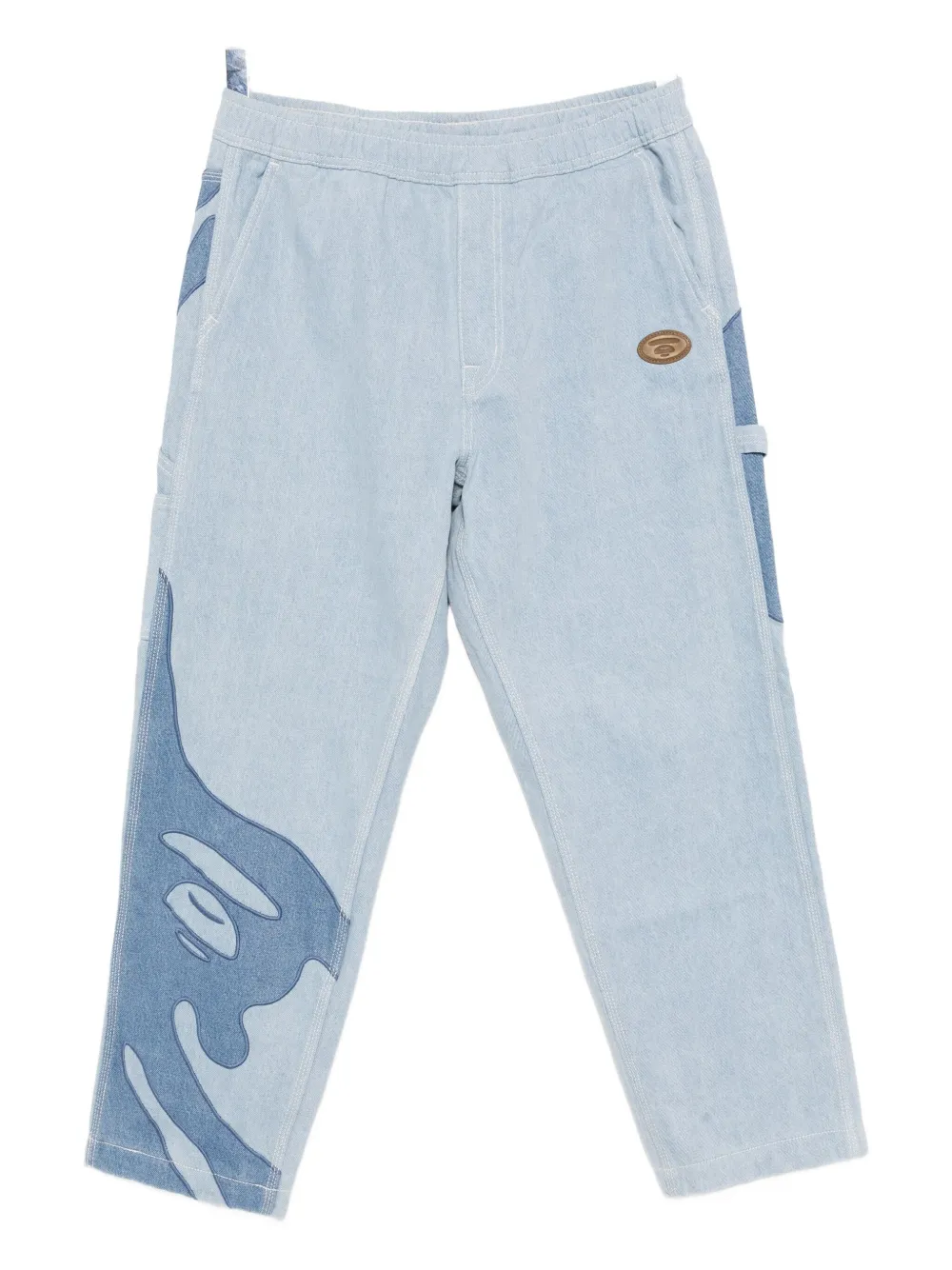 Aape By A Bathing Ape Logo-patch Trousers In Blue