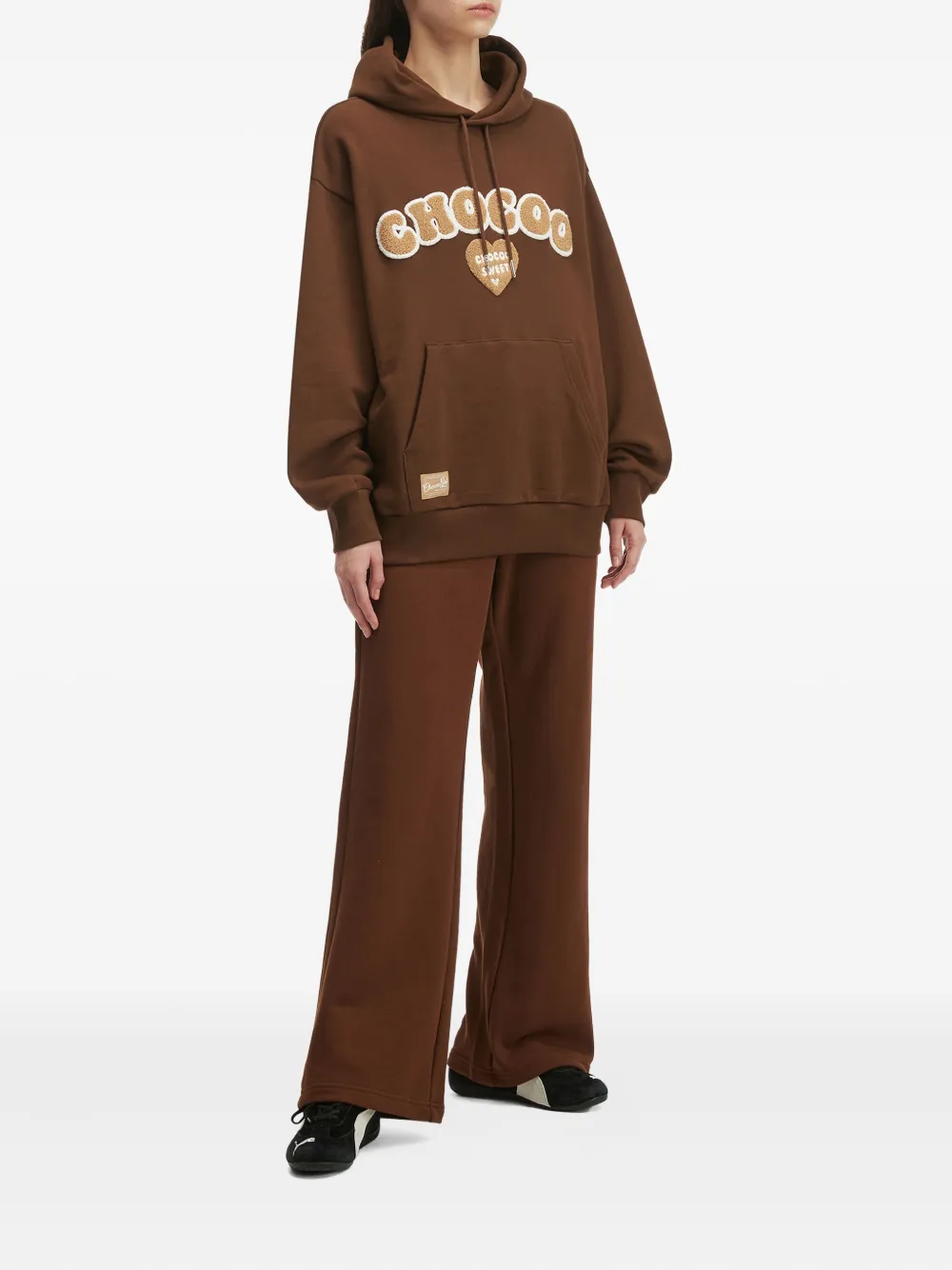 CHOCOOLATE Hoodie met geborduurd logo - Bruin