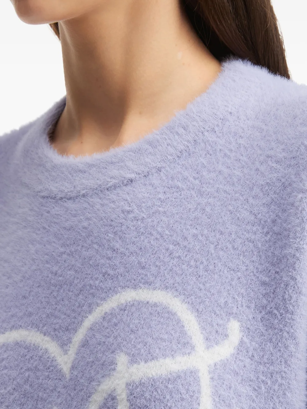 CHOCOOLATE Trui verfraaid met hart Paars