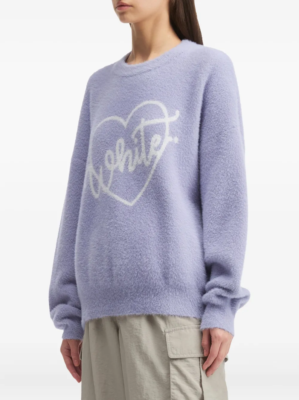 CHOCOOLATE Trui verfraaid met hart Paars